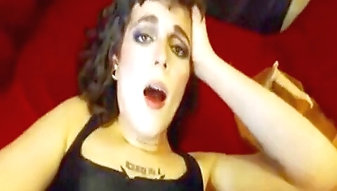 Naughty Dark Tranny Licks On A Cock Before Banging