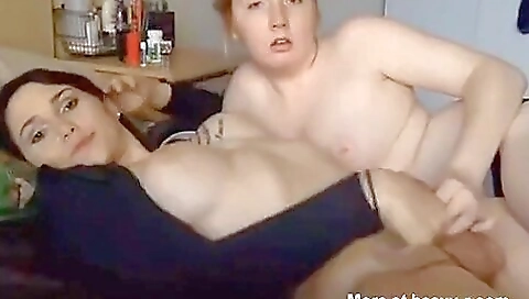 Blonde slut giving a rim job and a hard creampie in the mouth