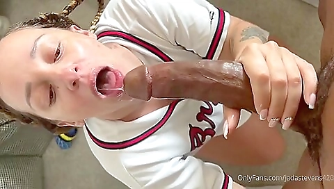 Ebony pornstar cumshots in a wild facial pov scene