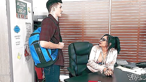 Big ass milf librarian gets fucked hard in the office