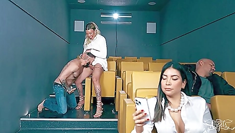 Petite blonde babe with a sexy ass fucked in the ass