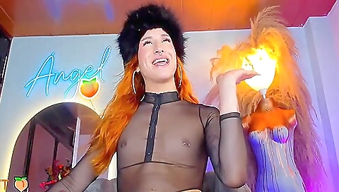 Redheaded teen with a sexy ass is having fun with a cock