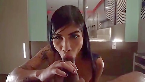 I fuck my ass and mouth of a black man in a hardcore video