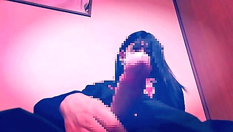 Asian solo girl masturbating in front of the camera