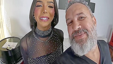 Latina babe getting a blowjob and fucked in the ass