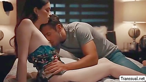 Busty shemale 18+ fucks her stepbrother in a kinky anal